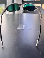 Oakley Romeo X-Metal Sunglasses, Silver Frame, Red Lens