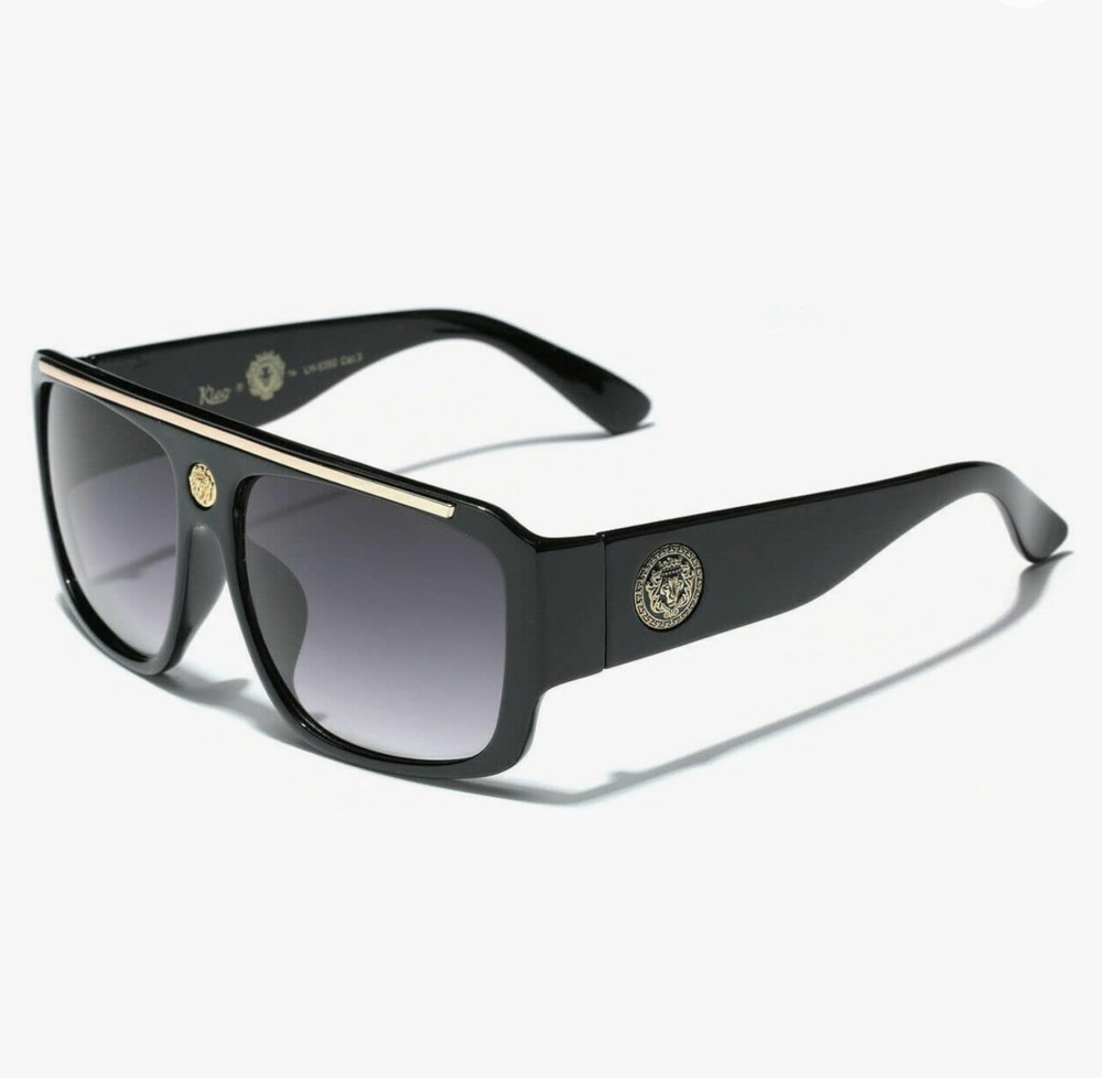 Men’s Sunglasses Fashion Dark Black Lens Brown White Thick Frame Designer Hot