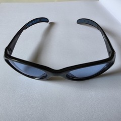 Black Wrap Sunglasses Blue Plastic Lens Solid Style AWA 19520