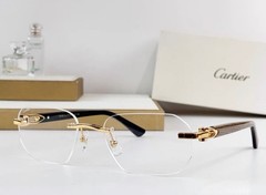 Cartier CT0583S Rimless Eyeglasses Gold Black Temple Luxury Designer Optical
