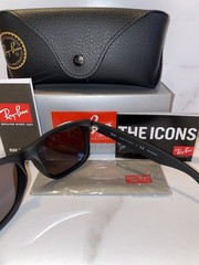 Ray-Ban Justin RB4165 622/55 Rubber Black Blue Mirror Polarized Sunglasses 54 mm