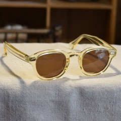 Vintage Brown polarized sunglasses johnny depp yellow glasses brown sunglasses