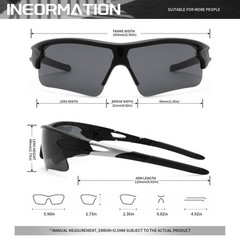 New UV400 Protective Sports Eyewear Lightweight Full-Cover Lens Unisex Wrap