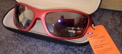 Imported BOOTS Sport Sunglasses Red Frames 100% UVA UVB MSRP $29.99