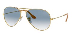 Sunglasses Aviator 3025 001/3f Light Blue Gradient Lenses-Ray Ban Standard Size