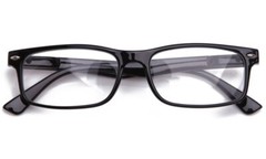 Newbee Fashion – Unisex Translucent Simple Design Clear Lens Glasses in Black