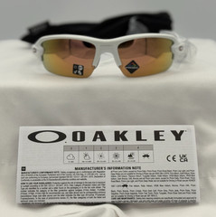 Oakley Flak XXS Sunglasses in White Matte W/Prizm Rose Gold Lenses – NEW 0OJ008