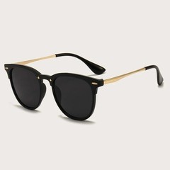 Fashion Cat Eye Metal Frame Sunglasses Women UV400 Black Rivet Glasses