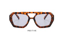 Irregular Frame Sunglasses UV400 Double Beam Retro Outdoor Statement Glasses