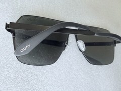 QUAY Backstage Pass Sunglasses Matte Black Square Aviator Unisex Polorized Lens