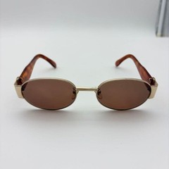 CELINE metal frame sunglasses CLF-856A unisex adults design brown lens oval logo