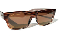 NEW Maui Jim KEAHI Brown Stripes POLARIZED HCL Bronze GLASS Sunglass H873-10