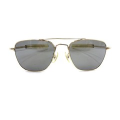 General Optical Vintage Gold Aviator Sunglasses Gray Lens 140 USA Men Women