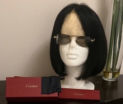 Premiere De CARTIER: 3383476. 135mm. Gold Frame With Tortoiseshell Acetate