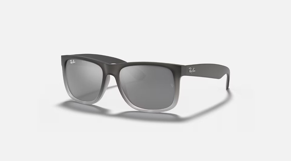Ray-Ban Justin Classic Grey/Grey Mirror Gradient 54 mm Sunglasses RB4165 852/88