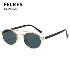 Round Oval Double Bridge Sunglasses For Men Women Outdoor Shade Glasses UV400