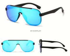 Sunglasses Men Women Silver Mirror Lens Fashion Style Fishing Beach Wear Fancy