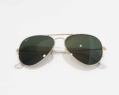 Ray-Ban Sunglasses RB3025 Aviator Classic Arista Gold Frame Green Lens 55mm