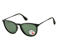 Ray-Ban Women Sunglasses RB4171 Erika Black Frame Polarized Green Lenses 54mm