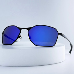 Oakley Savitar OO6047 Titanium Sunglasses Satin Black Prizm Sapphirebm