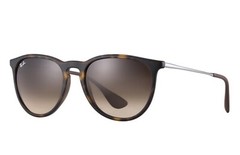 New Ray-Ban Erika RB4171 Tortoise Matte / Gradient Brown Sunglasses