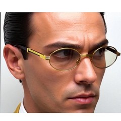 Gold Round Glasses Mens Womens Vintage Style Clear Lens Eye Glasses Migos Cholo