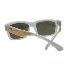 Bolle Sunglasses Matte White Wood TNS Gun Silver Mirror 12226