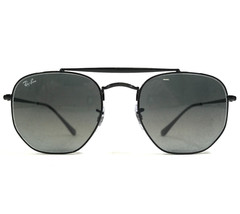 Ray-Ban Sunglasses RB3648 THE MARSHAL 002/71 Polished Black Hexagon Gray Lenses