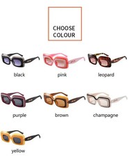 Retro Shades Luxury Sunglasses For Men Designer Famous Brand Square Sun Glasses