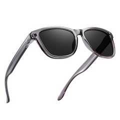 Men’s UV400 Protection Dark Gray Polarize Retro Classic Sunglasses