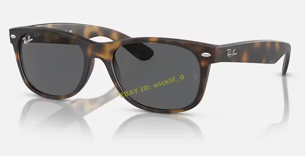 Ray-Ban RB2132 New Wayfarer 865/B1 55mm Matte Havana Sunglasses Dark Grey Lens
