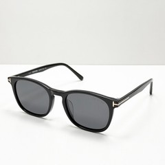 Tom Ford TF5505 Square Sunglasses Black Dark Gray Unisex Acetate 50mm New