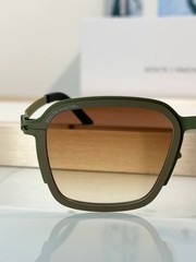MYKITA x RIMOWA MR002 Olive Green Titanium Sunglasses Brown Gradient Lens New