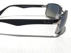 NEW* Ray Ban Gunmetal & Black w POLARIZED Grey Blue Lens Sunglass RB 3478 004
