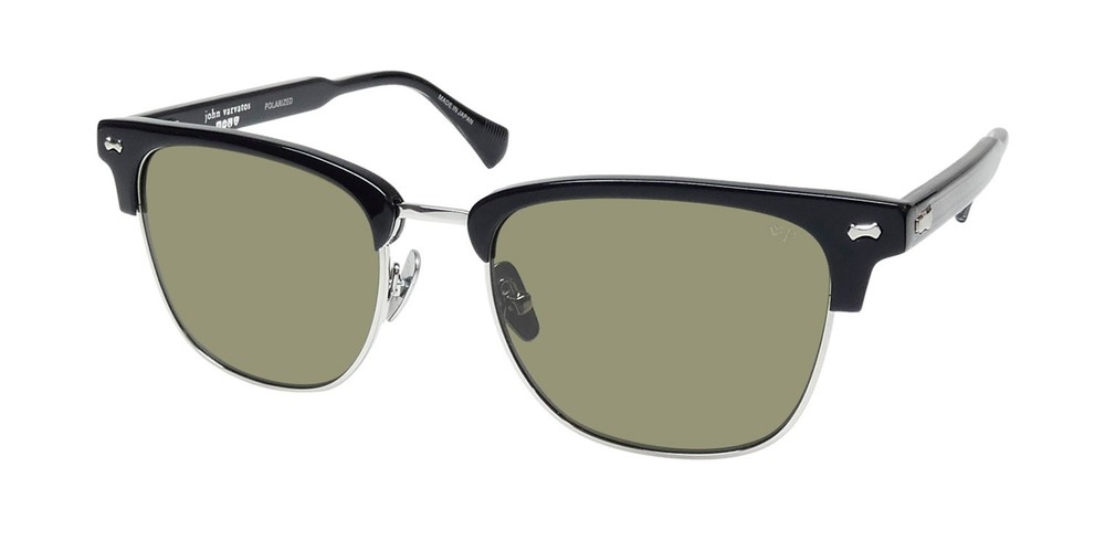 NEW JOHN VARVATOS SJV556 SUNGLASSES BROWLINE BLACK FULL-RIM BLACK MENS JAPAN