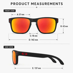 NEW Oakley Holbrook Polarized Sunglasses Black Frame Fire Lens HOT TREND