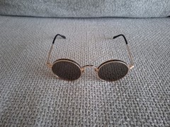 MATSUDA Round Sunglasses Model M3100 Shinny Gold & Black Green LNS 47-23