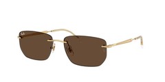 Ray Ban Sunglasses RB3768 001/73 ARISTA GOLD/DARK BROWN LENS 56MM
