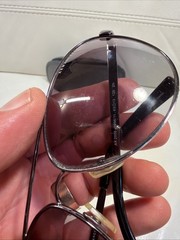 Armani Exchange AX 2006 Aviator Sunglasses Silver Frame SEE DETAILS!