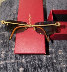 Premiere De CARTIER: 3383476. 135mm. Gold Frame With Tortoiseshell Acetate