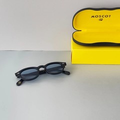 Moscot Lemtosh Black Frame Blue Lens Sunglasses Handmade Unisex