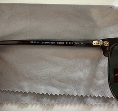 Ray Ban Clubmaster RB3016 Unisex Round Sunglasses – Polished Mork Tortoise/Green