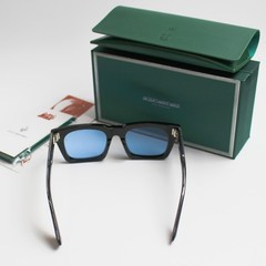 Jacques Marie Mage QUENTIN Sunglasses Black/Blue 50-22-149mm With Case New
