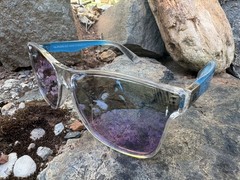 New Quiksilver Blenders Style Sunglasses Clear Blue With Multicolor Lens UV400