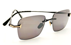 Tom Ford Sunglasses JAKE-02 TF1354 01A Black Rimless Smoke Lens 54-18-145mm