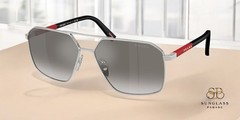 PRADA LINEA ROSSA PS A50S 1BC02M Silver Grad Grey Mir Silver 60 Men’s Sunglasses