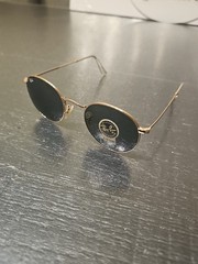 Ray-Ban RB3447 001 50-21 Gold Metal Unisex Sunglasses