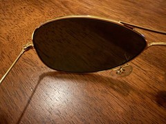 Ray-Ban Cockpit Unisex Aviator Sunglasses, Gold & Brown – RB3362 001 59-14 GREAT