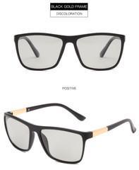Men Photochromic Polarized Sunglasses Square Outdoor UV400 Driving Glasses New