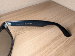 Ray-Ban Wayfarer 5022 Black – B&L Made in USA Sunglasses – Rare CHROME LENS